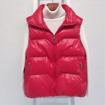 Loose Girl's Down Vest for Outdoor Leisure