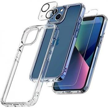 TAURI iPhone 13 5‑in‑1 Defense Pack (Glass + Lens)
