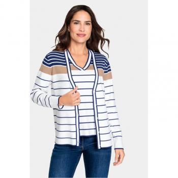 Olsen Gemusterte Strickjacke