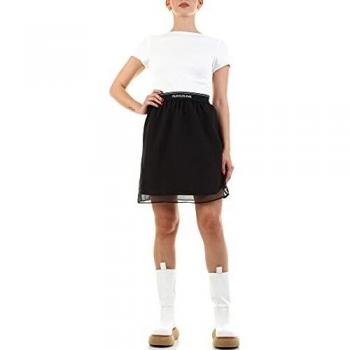 Calvin Klein Abito Donna Skater Jersey Bianco/Nero