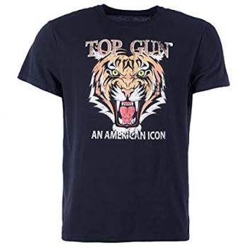 TOP Gun TG20213017 Herren‑Tee – Schwarzer Kurzärmel mit Tiger‑Design