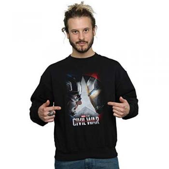 Marvel Studios Men's Captain America Civil War Sweatshirt XL Black