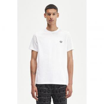 Camiseta Fred Perry Powder Laurel/Blanca
