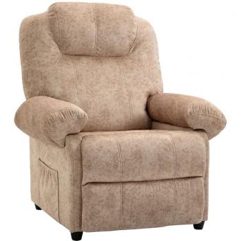 Recliner Beige Comfort – Poltrona con Poggiapiedi Estrattile