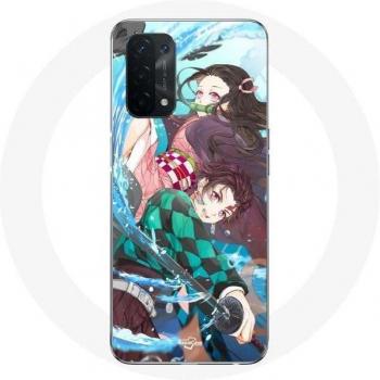 Oppo A54 5G Case with Tanjiro and Nezuko from Demon Slayer