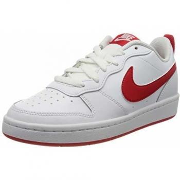 Chaussure de basketball Nike Court Borough Low 2 pour garçons, blanc, 35.5 EU
