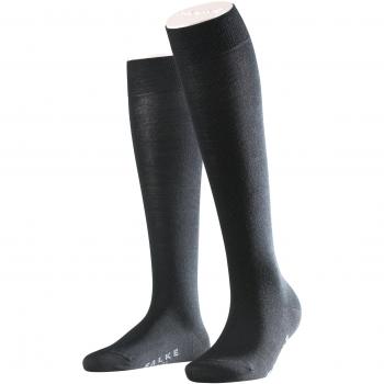 Falke's Soft Merino Wool Blend Knee-High Socks in Black, Fits size 37-38