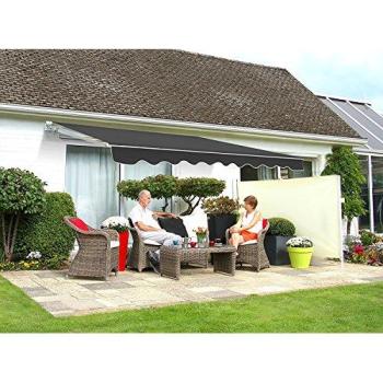 Standard 3.5m × 2.5m Retractable Canopy, Manual Operation, Dark Grey