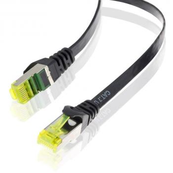 Câble Ethernet plat Adwits Cat 7 blindé 10m 10 Gigabit 600Mhz noir