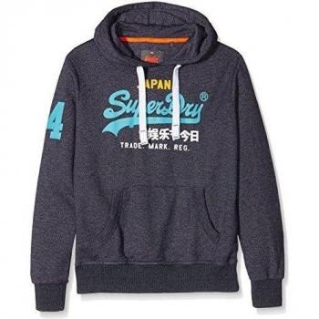 SUPERDRY Hoodie para Hombre, Vintage Logo, Color Púrpura (Grape Juice Jaspexjk)