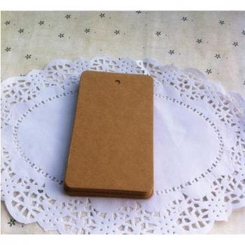 Étiquettes décoratives en papier Kraft 11x7cm avec corde en chanvre, 100 pièces/lot