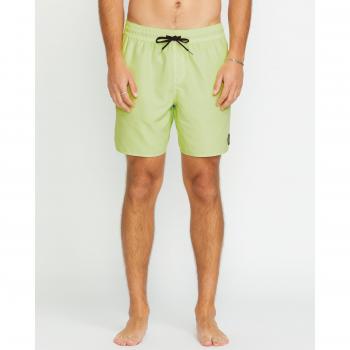 Volcom Hombre Bañador bermuda 17 Mist Green con cintura elástica