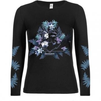 Maglia da Lavoro con Motivo Hogwarts di Harry Potter, Nero, Donna, S-XXL