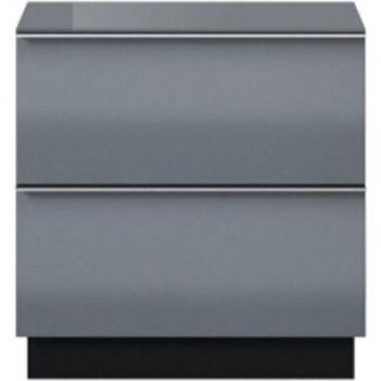Mueble de Pantalla con Dos Cajones en Gris-Neutro