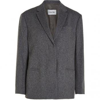 CALVIN KLEIN Damen Blazer Grau Regular Fit 40