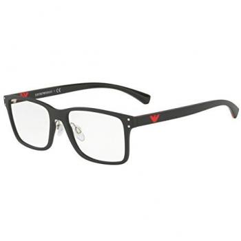 Emporio Armani Brillengestell – Matte Schwarz, Demo-Optik inklusive