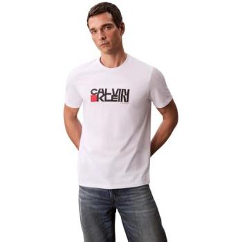 Vêtement Calvin Klein SS 30s EU – CK REDBOX Grap – Blanc