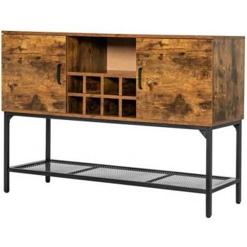 Holzsideboard mit Stauraum und Weinablage