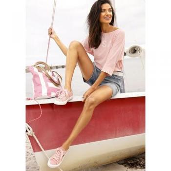 Elbsand Freizeitschuh Damen, Used-Look, rosa, Gr. 39