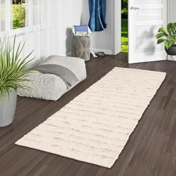Alaska Pergamon Tapis – laine, beige‑gris moucheté, 70×130 cm