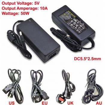 Adaptador Multi‑Voltaje 110‑240V a 5V DC 50W para PC y dispositivos móviles