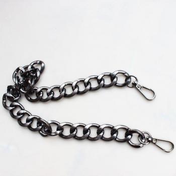 Cadena Metálica para Asa de Bolso, Accesorios DIY, Colores Negro, Plateado y Dorado, Longitudes 30/60/100 cm