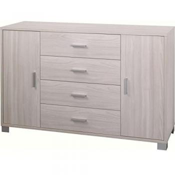 Mobile 2 Ante 4 Cassetti Olmo Chiaro 86X136X41 Cm