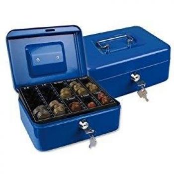 Q-Connect Caisse Monnaie Acier Bleu