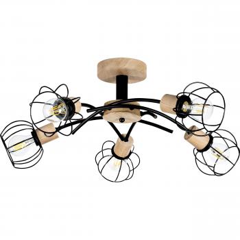 Dekorative Eichenholz-Deckenleuchte Viviane von BRITOP LIGHTING