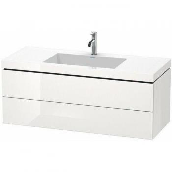 Meuble sous lavabo suspendu Duravit L-Cube 120 cm, finition N foncé