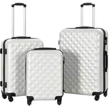 Sonata Suitcase Set 3 pcs Bright Silver ABS