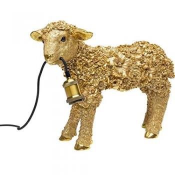 Lampe à poser mouton doré fleurs Kare Design 36cm