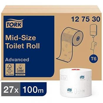 Tork 127530 Rollos de papel higiénico Advanced suave T6