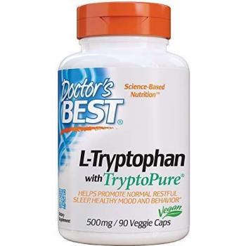 Doctor’s Best 500 mg L‑Tryptophan with TryptoPure – 90 Vcaps