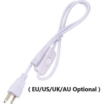 Cable de alimentación con enchufe europeo y estadounidense para luz LED T8