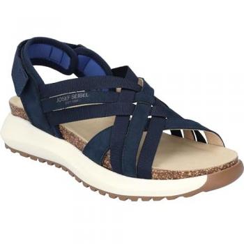 Sandales Annie 02, velcro, semelle amovible, bleu océan