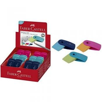 Faber Castell Radierer Mini-Sleeve, 24 Stück, Mehrfarbig