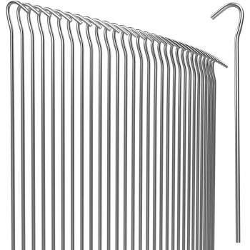 Lot de 100 Piquets de Tente en Acier Galvanisé Ø3,5 mm