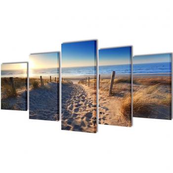 VidaXL Sand Beach Wall Art 100 x 50 cm