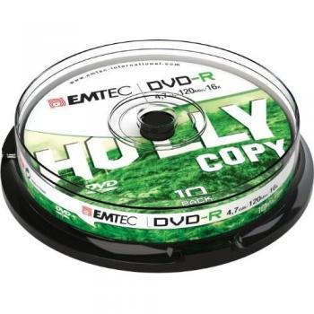 EMTEC – DVD‑R x 10 – 4,7 Go – Support de stockage