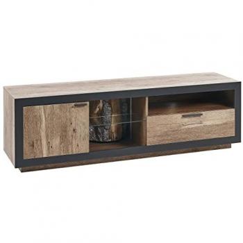 Meuble TV Design Bois Clair et Noir