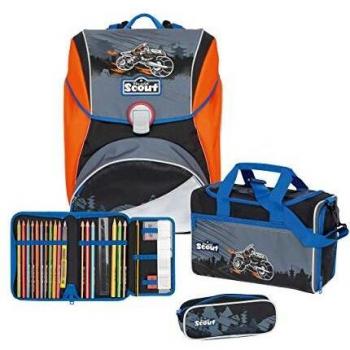 Scout Alpha Schulrucksack 4‑er-Set in Dunkel-Ninja