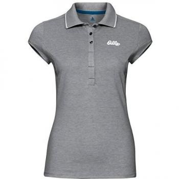 ODLO KUMANO Damen Poloshirt mit V-Ausschnitt, Grau, M