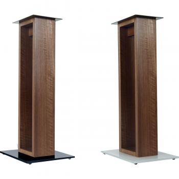 Norstone Alvä Supports de Haut-parleurs Verre Bois