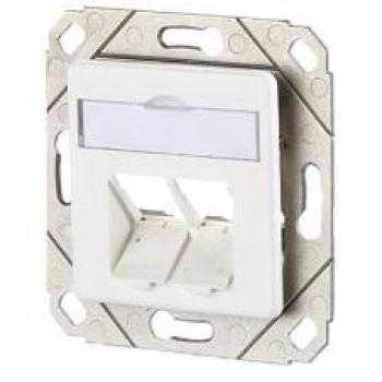Module réseau encastré blanc pur