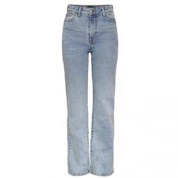 Pieces Kelly Straight Fit Jeans A Vita Alta Blu Chiaro 26
