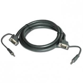 Cable VGA 15 pines con audio 3.5mm 1,7 m