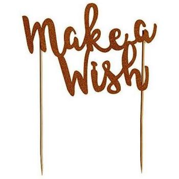 Golden Make A Wish Cake Topper by Mason Cash