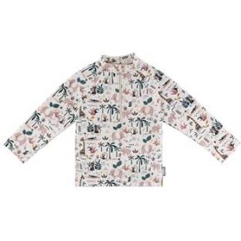 Sterntaler Badeshirt Safari Ecru, langarm, UV‑Schutz, Unisex, 62