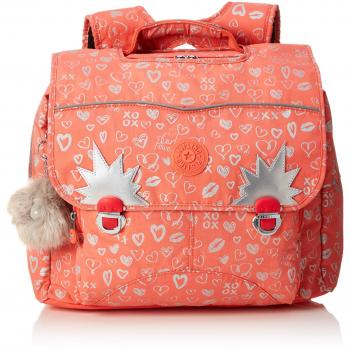 Kipling INIKO Sac à Dos Enfants, 40 cm, 18 litres, Multicolore (Hearty Pink Met)
